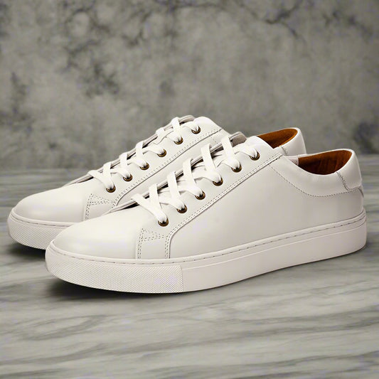 Vita Lädersneakers