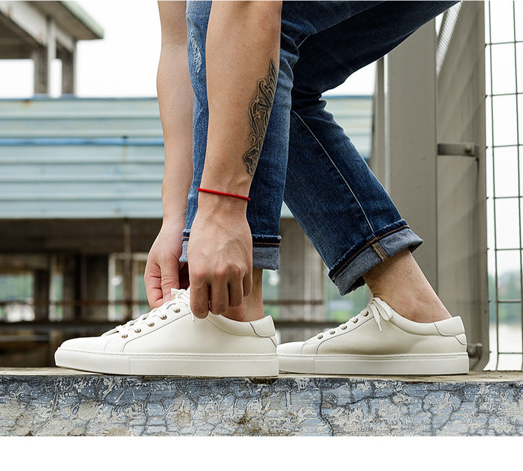 Vita Lädersneakers